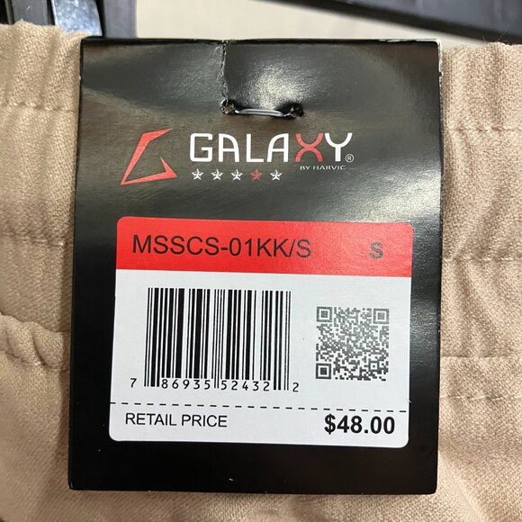 Galaxy By Harvic Men Small Stone Slim Fit Super Flex Stretch Cargo Jogger Shorts - Picture 4 of 9